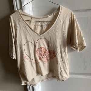 *Heart Crop Top Tshirt - size S Threads 4 Thought